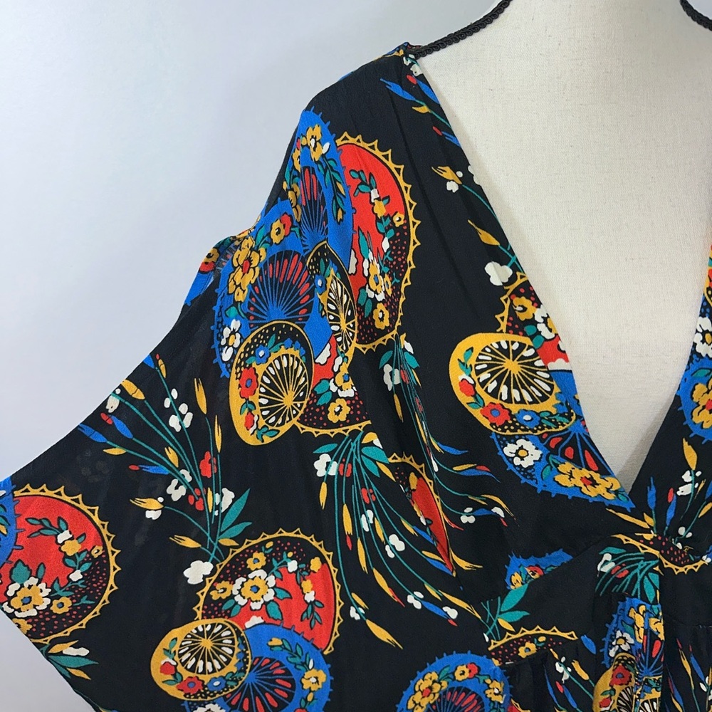 Trashy Diva Black Maxi Dress with Multicolor Paisley Print - Picture 4 of 10